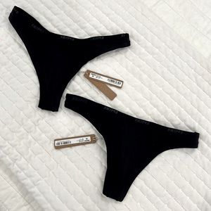 NEW Set of 2 Skims dipped thong in soot- small